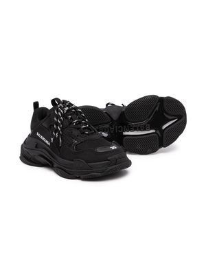 Balenciaga Kids Triple S lace-up sneakers - Black