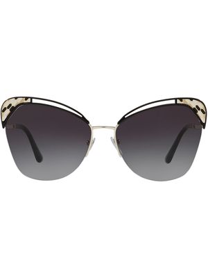 Bvlgari oversized frame sunglasses - Black