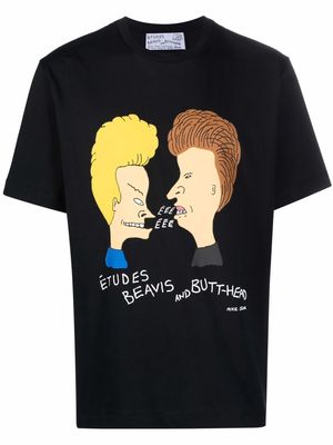 Etudes graphic-print short-sleeved T-shirt - Black