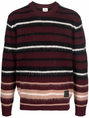 PAUL SMITH striped knitted jumper - Red