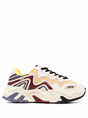MSGM chunky low-top trainers - White
