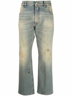 Maison Margiela distressed flared jeans - Green