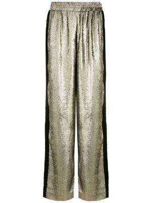 Olympiah Velvet wide-leg trousers - Metallic