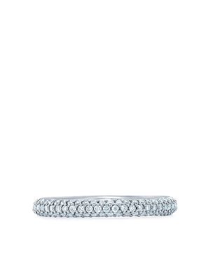 KWIAT 18kt white gold Moonlight 3-row pave diamond ring - Silver