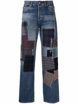 Junya Watanabe Man X Levi's straight-leg patchwork jeans - Blue