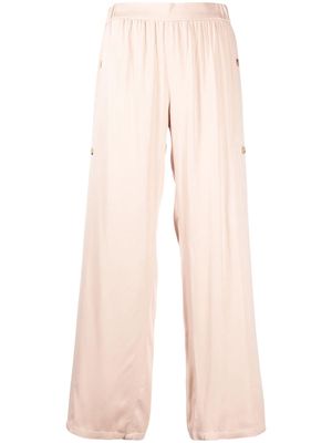 Aeron side-buttoned gathered trousers - Neutrals