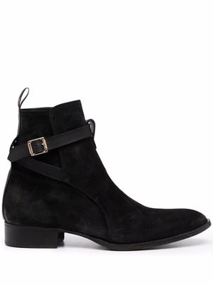 Giuliano Galiano buckled strap ankle boots - Black