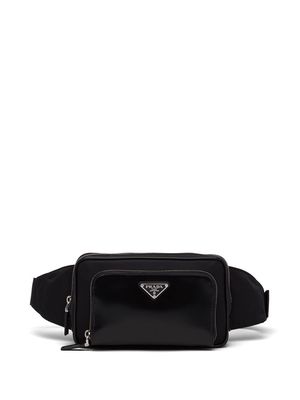 Prada triangle-logo belt bag - Black