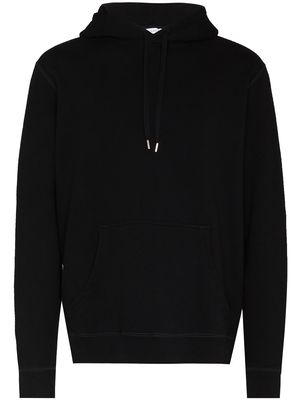 Sunspel drawstring cotton hoodie - Black