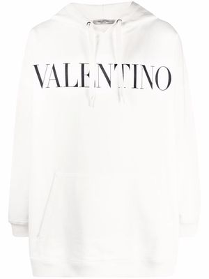 Valentino logo-print hoodie - White