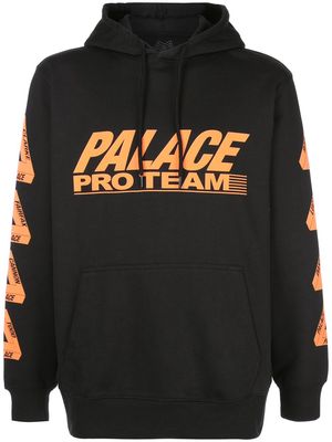 Palace logo print drawstring hoodie - Black
