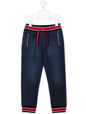 Dolce & Gabbana Kids medal patch sweatpants - Blue