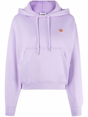 Kenzo embroidered-logo pullover hoodie - Purple