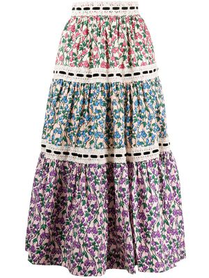 Marc Jacobs floral print A-line skirt - Pink