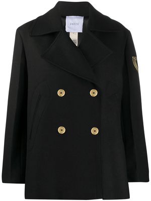 Patou double breasted coat - Black