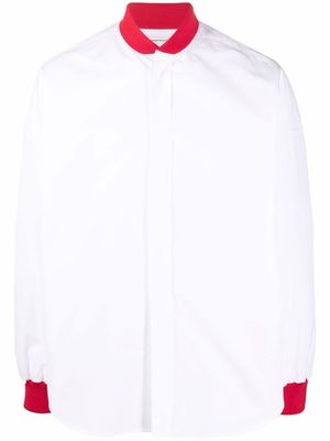 Alexander McQueen contrasting-panel long-sleeve shirt - White