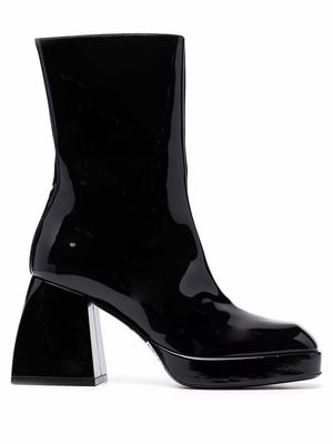 Nodaleto high-shine ankle boots - Black