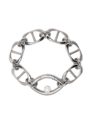 Capsule Eleven Eye Opener chain pearl bracelet - Silver