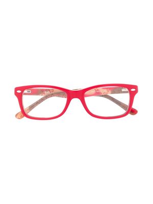 RAY-BAN JUNIOR square shaped glasses - Red
