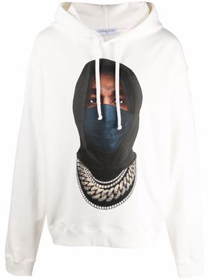 Ih Nom Uh Nit graphic-print cotton hoodie - White