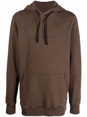1017 ALYX 9SM painterly-print long-sleeved hoodie - Brown