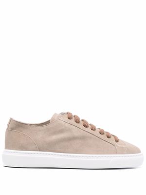 Doucal's lace-up suede sneakers - Neutrals