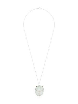 Kimberly McDonald 18K white gold aquamarine diamond pendant necklace - SILVER