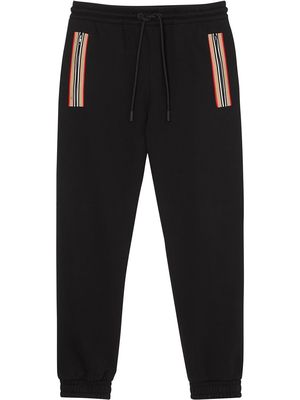 Burberry Icon-stripe track pants - Black