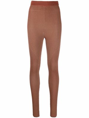 Jacquemus Arancia high-waisted leggings - Brown