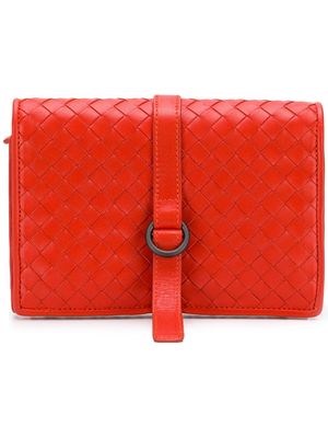 Bottega Veneta Pre-Owned 2017 intrecciato weave wallet - Red