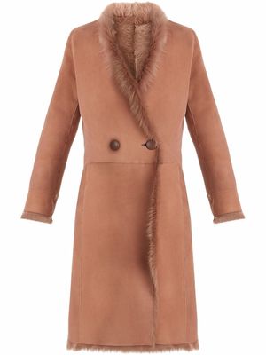 Giuseppe Zanotti Annie suede double-breasted coat - Pink