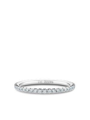 De Beers Jewellers 18kt white gold diamond Aura Eternity band ring - Silver