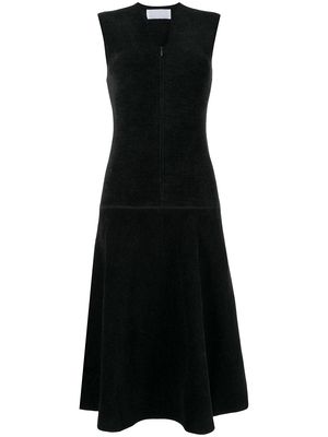 Mame Kurogouchi V-neck sleeveless knitted midi dress - Black