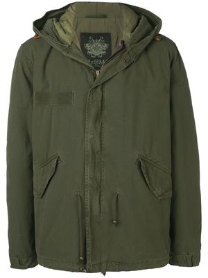 Mr & Mrs Italy customisable midi parka with patches - Green