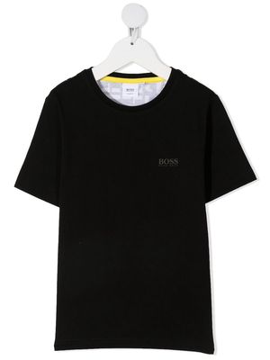 BOSS Kidswear logo-print cotton T-Shirt - Black