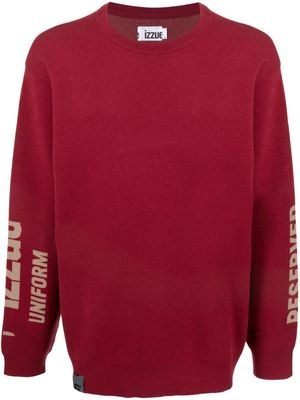 izzue knitted sweatshirt - Red