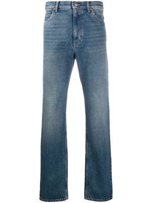 Gucci washed-effect straight leg jeans - Blue