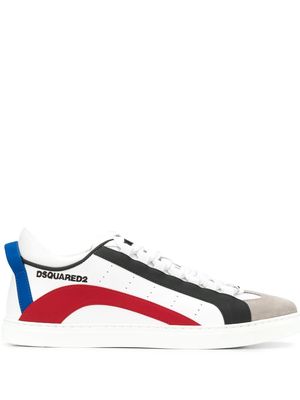 Dsquared2 colour-block panelled sneakers - White