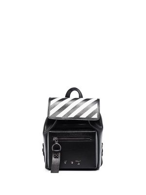 Off-White Diag leather backpack - Black