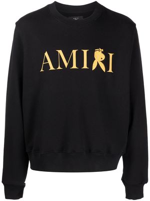 AMIRI reverse bunny print pullover - Black