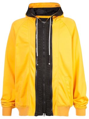 Mostly Heard Rarely Seen zipped hooded sweatshirt - Yellow