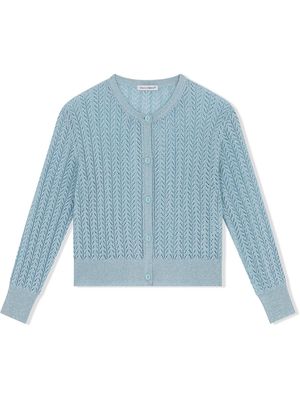 Dolce & Gabbana Kids open-knit cardigan - Blue