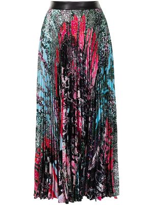 Christopher Kane marbled paint splatter skirt - Multicolour