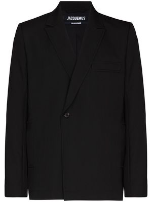 Jacquemus off-centre button blazer - Black