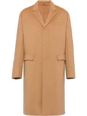 Prada single-breasted cashmere coat - Brown