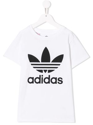 adidas Kids Trefoil logo T-shirt - White