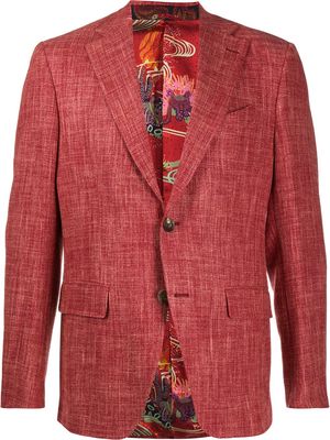 ETRO single-breasted regular-fit blazer - Red
