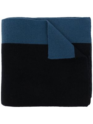 N.Peal two-tone cashmere scarf - Blue