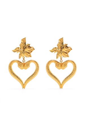 Natia X Lako Heart pendant earrings - Gold