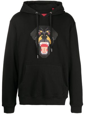 Mostly Heard Rarely Seen 8-Bit Rottweiler graphic-print pullover hoodie - Black